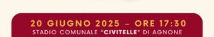 Gmdr 2025; Agnone: “Calcio, Cuore, Cultura”